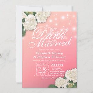Elegant EAT Drink & Be Married Wedding Invitations