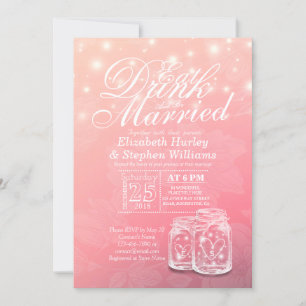 Elegant EAT Drink & Be Married Wedding Invitations