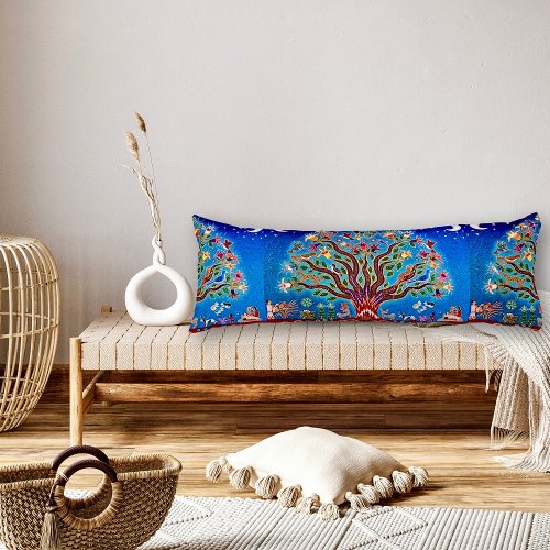 Elegant Eclectic Boho Night Tree Of Life  Body Pillow