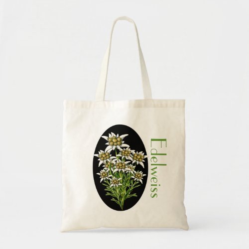 Elegant Edelweiss Floral Custom Tote Bag