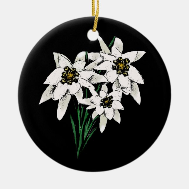 Elegant Edelweiss ornament (Front)