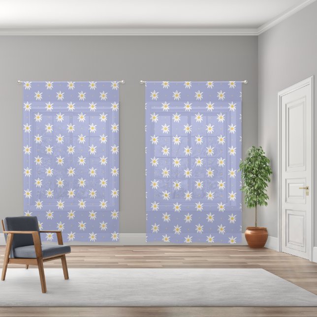 Elegant Edelweiss Sheer Curtains (Wide)