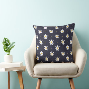 Elegant Edelweiss Throw Pillow