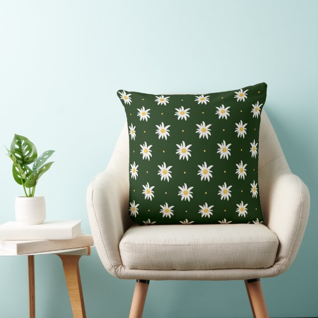 Elegant Edelweiss Throw Pillow (Chair)