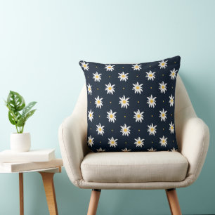 Elegant Edelweiss Throw Pillow