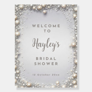 Elegant Editable Bridal Shower Welcome Sign Templa