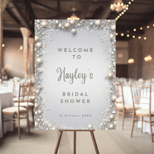 Elegant Editable Bridal Shower Welcome Sign Templa