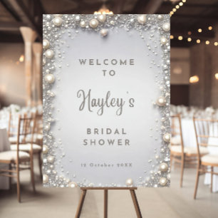 Elegant Editable Bridal Shower Welcome Sign Templa
