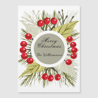 Elegant Editable Christmas/Holiday Magnetic Card
