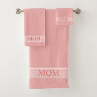 Elegant Editable Mom Text on Pastel Plain Pink