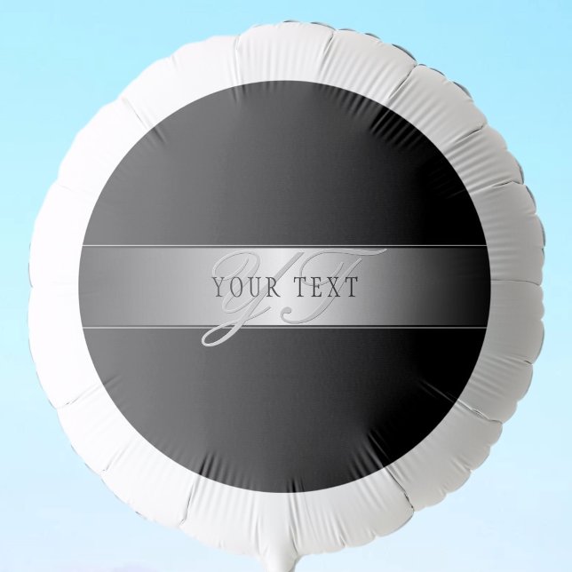 Elegant Editable Monogram Script Writing | Black Balloon (Creator Uploaded)