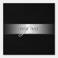 Elegant Editable Monogram Script Writing | Black