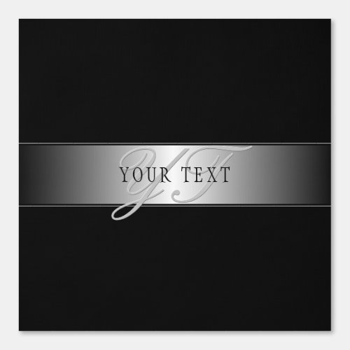 Elegant Editable Monogram Script Writing  Black Wallpaper