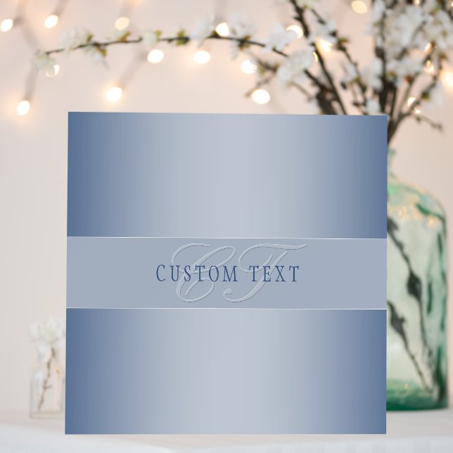 Elegant Editable Monogram Script Writing | Blue Foam Board (In Situ (Wedding))