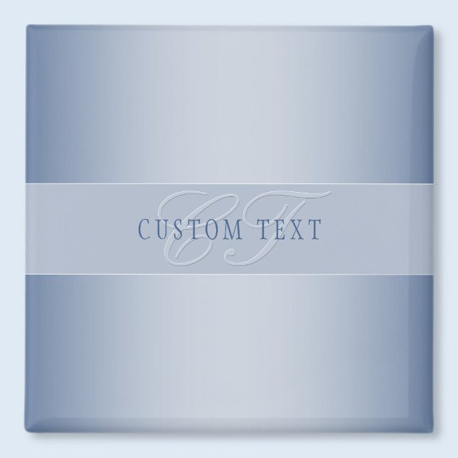 Elegant Editable Monogram Script Writing | Blue Magnet (Creator Uploaded)