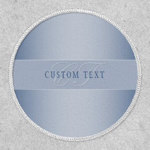 Elegant Editable Monogram Script Writing   Blue Patch