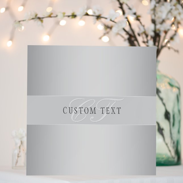 Elegant Editable Monogram Script Writing | Grey Foam Board (In Situ (Wedding))