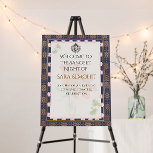 Elegant Editable Sangeet Ceremony Welcome Poster