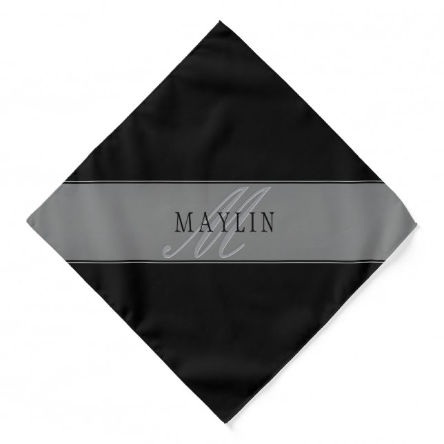 Elegant Editable Script Business Name/other Text Bandana (Front)