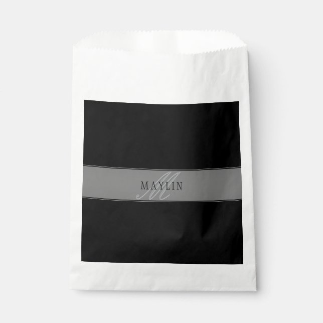 Elegant Editable Script Business Name/other Text Favor Bag (Front)