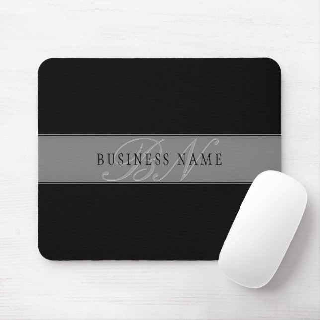 Elegant Editable Script Business Name/other Text Mouse Pad (With Mouse)