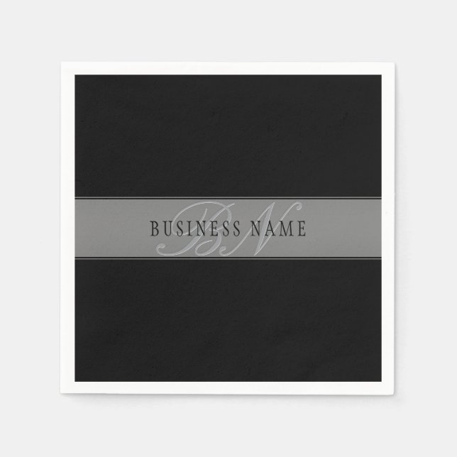 Elegant Editable Script Business Name/other Text Napkins (Front)