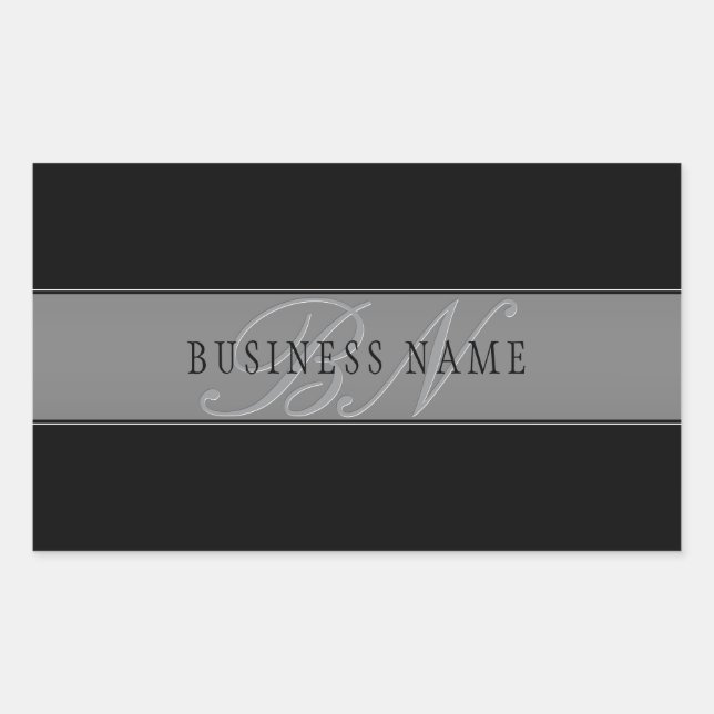 Elegant Editable Script Business Name/other Text Rectangular Sticker (Front)