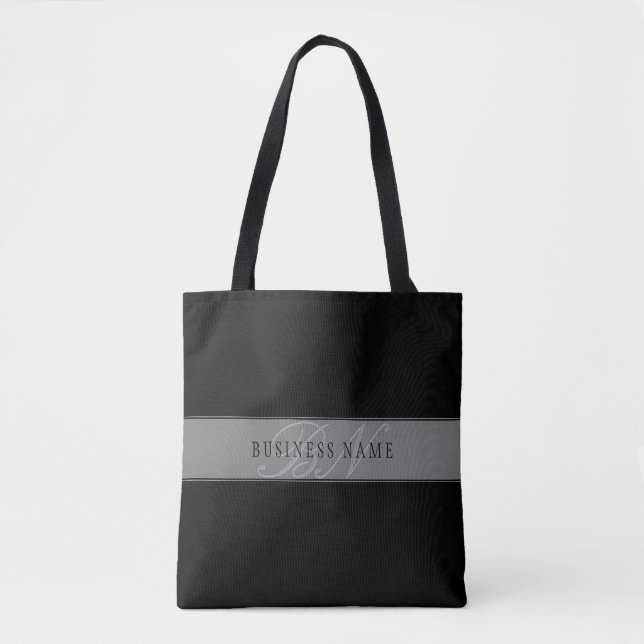 Elegant Editable Script Business Name/other Text Tote Bag (Front)