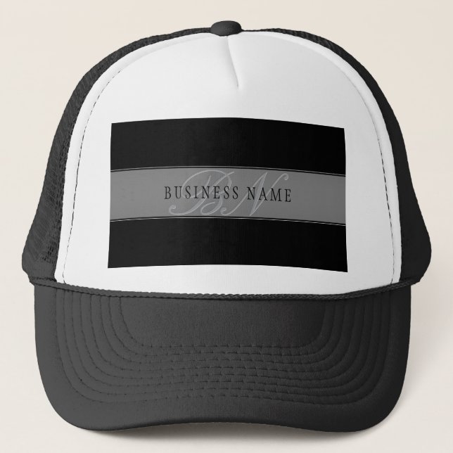 Elegant Editable Script Business Name/other Text Trucker Hat (Front)