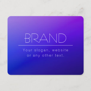 Elegant Editable Text & Modern Fading Purple Color Enclosure Card