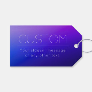 Elegant Editable Text & Modern Fading Purple Color Gift Tags