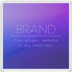 Elegant Editable Text & Modern Fading Purple Color Sticker