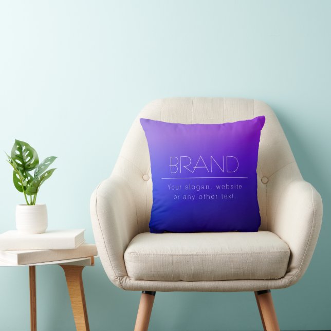 Elegant Editable Text & Modern Fading Purple Color Throw Pillow (Chair)