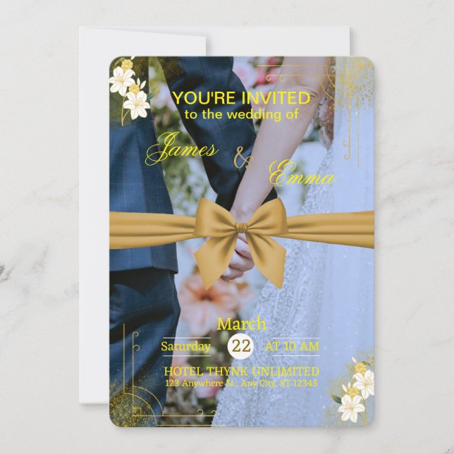 Elegant Editable Wedding Invite (Front)