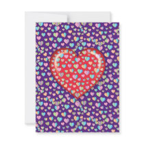 Elegant Editibale Simple Heart Design Postcard