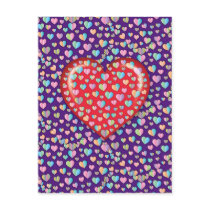 Elegant Editibale Simple Heart Design Postcard