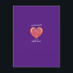 Elegant Editibale Simple Heart Design Postcard<br><div class="desc">Big red heart filled with many colorful hearts reflects your love to someone who is very special to you. You could modify the design to suit your needs.</div>