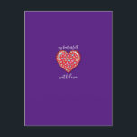 Elegant Editibale Simple Heart Design Postcard<br><div class="desc">Big red heart filled with many colorful hearts reflects your love to someone who is very special to you. You could modify the design to suit your needs.</div>