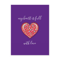 Elegant Editibale Simple Heart Design Postcard