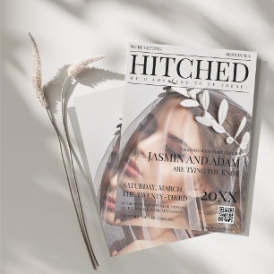 Elegant Editorial Magazine Style Wedding Invitation