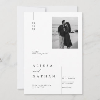Elegant Editorial Wedding Invitation Template.