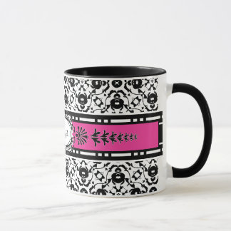 Elegant Edwardian Damask Add Your Name Mug