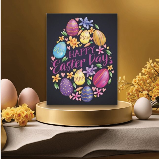 Elegant Egg Happy Easter Day Holiday Card (Creator Uploaded)