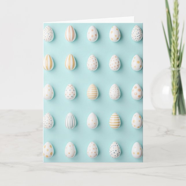 Elegant Egg Pattern Greeting Card (Front)