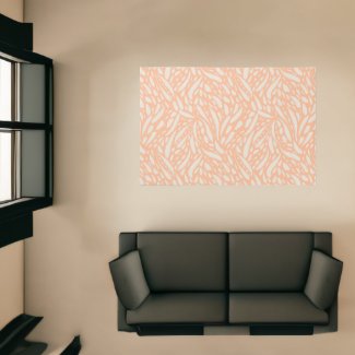 Elegant Eggshell Abstract Shapes Peach Fuzz