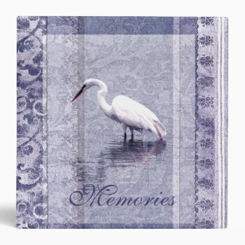 Elegant Egret Album Binder by TheCardStore at Zazzle