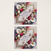 Elegant Eid Al Adha Greeting Card with White Calla (Front & Back)