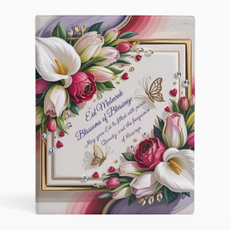 Elegant Eid Al Adha Greeting Card with White Calla Mini Binder