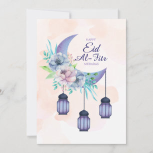 Elegant Eid al-Fitr Mubarak Card Minimal Islamic