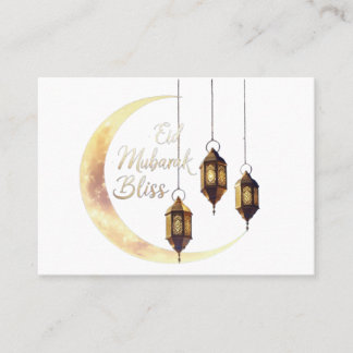 Elegant "Eid Mubarak" Gift Card – Crescent Moon & 